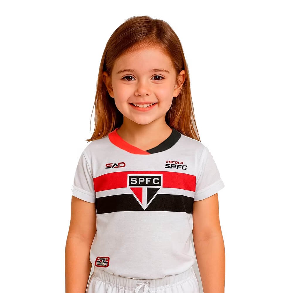 SP Camisa de Jogo Branca feminino